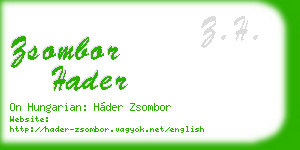 zsombor hader business card