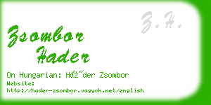 zsombor hader business card